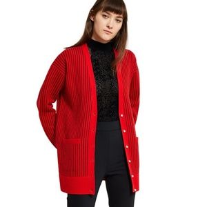 Opening Ceremony faux pearl boyfriend cardigan